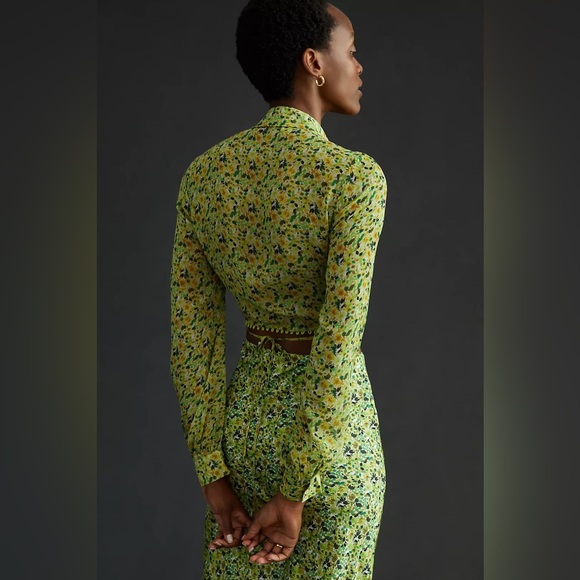 Favorite Daughter The Lover Wrap Top Floral Viscose Chiffon Blouse Size S - Picture 3 of 9